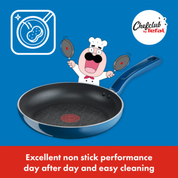 CHEFCLUB Chefclub by Tefal Food & The Gang Cooking Set: Frypan 24 cm, 5sec  Chopper 500 ml, Pizza Platter 34 cm, Recipe Booklet G805S304
