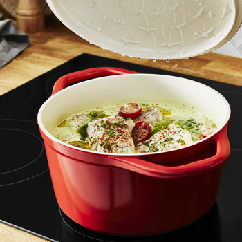 Tefal Cocotte Air 24 cm Cast Aluminium 4.7 L Capacity, Ceramic  Coating, Tender Results, Oven and Conventional Cookers, Including Induction,  Dishwasher Safe: Home & Kitchen